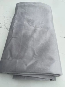 Remnant Sale Light Grey Upholstery Fabric VELVET Big Piece 60” x 58” Non stretch - Picture 1 of 6