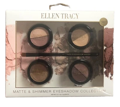 Ellen Tracy Matte & Shimmer Eyeshadow Collection 5 Pieces New - Image 1 of 3