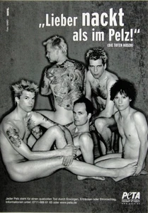 TOTEN HOSEN - 2002 - Promotion - Peta - Lieber Nackt als im Pelz - Poster - Picture 1 of 1