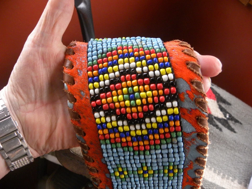 CINTURÓN DE CADERA KURTMEN TURQUESA Y ROJO WHIPSTITCH 4" ANCHO CUERO 31" A 33" Foto 1 de 4