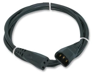PRO ELEC - IEC C14 Plug to IEC C13 Socket Extension Lead 6A 2m Black - Picture 1 of 1