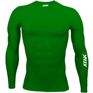 ATAK Mens Long Sleeve Sports Running Gym Base Layer Compression Shirt Top - Picture 1 of 7