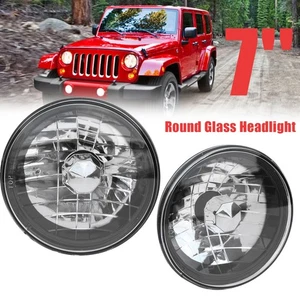 2007-2018 For Jeep Wrangler JK Combo 7'' Round Black Chrome Headlights Projector - Bild 1 von 16