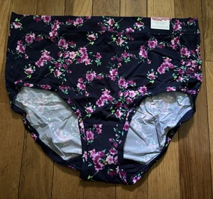 Plus Size 18/20 Lane Bryant Cacique Comfort Bliss Full Brief Navy Blue Purple - Picture 1 of 5