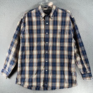 Abercrombie Hemd Herren XL blau/elfenbein kariert langarm Button Down 100% Baumwolle - Bild 1 von 11