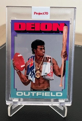 Tarjeta Topps Project 70 300 - 1975 Deion Sanders por Jacob Rochester - PR: 1.422 Foto 1 de 2