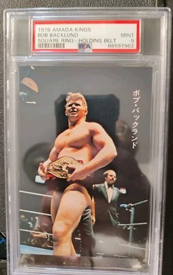 1978 Amada Kings Bob Backlund RC Rookie PSA 9 POP 3 NONE Higher Holding Belt Foto 1 de 4