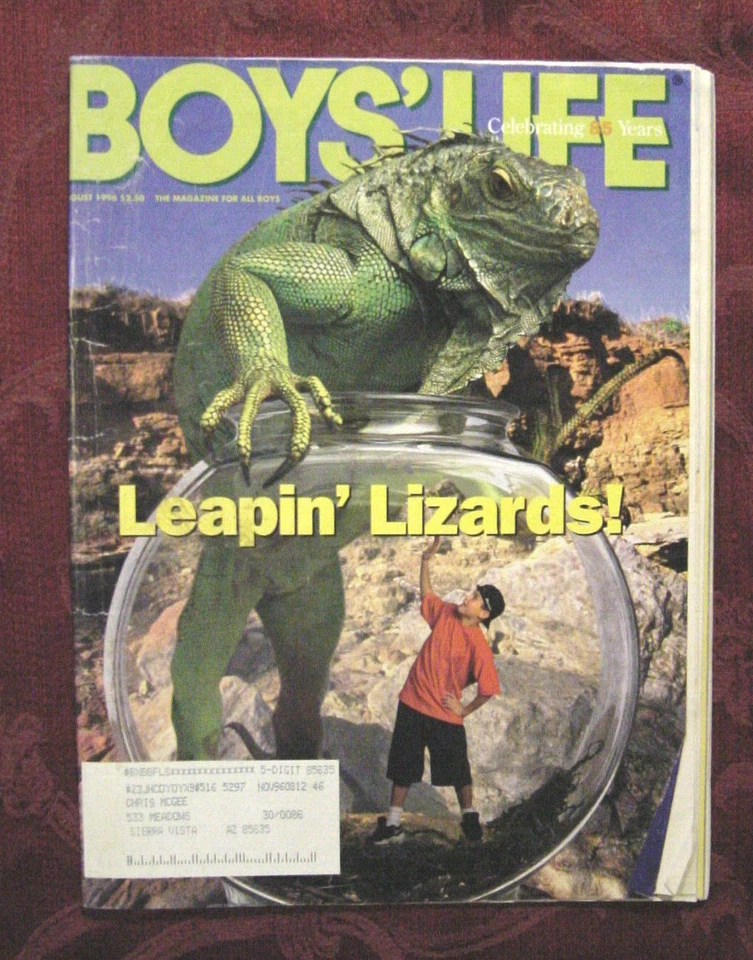 BOYS LIFE Scouts August 1996 Leapin Lizards Football Online Computers - Image 1 of 1