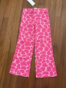 New Gymboree Girls Pink Giraffe Print Elastic Waist Flare Pants Size 8 - Picture 1 of 7