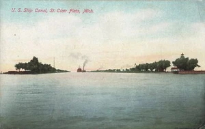 USCG Harsens St Clair Flats San Souci MI c.1908 St Clair Flats Canal Lower Light - Picture 1 of 5