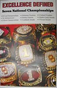 Anillos de campeonato definidos por excelencia póster campeonatos nacionales OU - Imagen 1 de 1