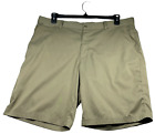 Nike Golf Shorts Mens size 38 Beige Tan Flat Front Performance Stretch