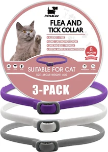 Collare Antipulci per Tutti I Gatti, Antizecche Antiparassitario, Protezione per - Foto 1 di 12