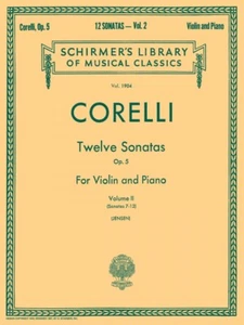 Twelve Sonatas Op 5 Schirmer Violin and Piano Sheet Music Corelli NEW 050262750 - Picture 1 of 1