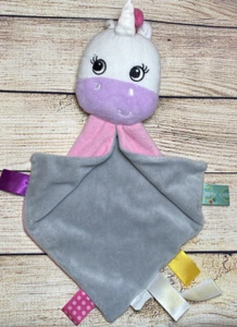 Bright Starts Taggies Pink Unicorn Baby Security Blanket Lovey Soft Toy - Picture 1 of 2