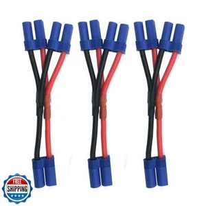 3pcs EC5 Parallel Plug Connector Cable Y-Harness 1 Male Connectors to 2 Femal - Picture 1 of 5