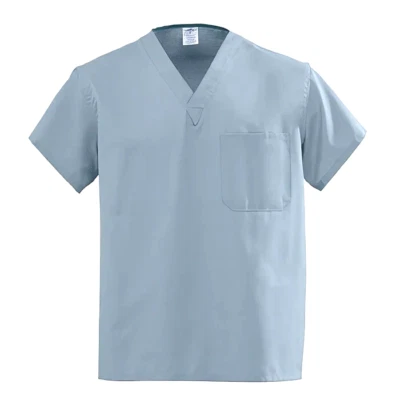 3XL Scrub Tops Medline 610 AngelStat Misty Green Unisex Angelica Coding 3x Shirt - Image 1 of 3