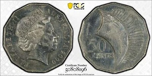 Australia 2000 Incused Millennium Flag 50c PCGS AU50 #8196 - Picture 1 of 2