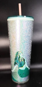 Starbucks 2024 Siren Mermaid Bubble Venti Cold Cup, 24oz, Mint Green *READ* - Picture 1 of 7