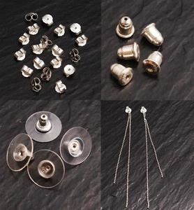 Ohrschmuck Ohrstecker Ohrring Ohrmutter Ohrfeder Stopper Verschluss Silber 925 - Bild 1 von 9