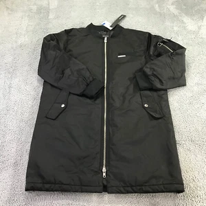 Members Only Jacket Womens Extra Large Bomber Jacket Parka Black Parka Coat x4 - Picture 1 of 11