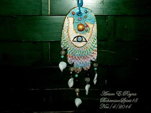 Arturo E.Reyna DOVE OF PEACE HAMSAH Against Evil Eye WALL HANGING PLAQUE - Picture 1 of 6