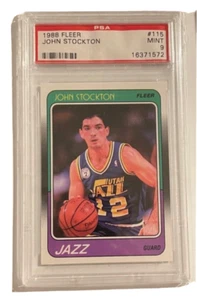 1988 Fleer John Stockon # 115 RC PSA 9 ( 16371572 ) - Bild 1 von 2
