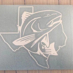 Redfish Texas Decal Sticker - Multiple Sizes and Colors - Gulf Fishing Red Drum - Imagen 1 de 2