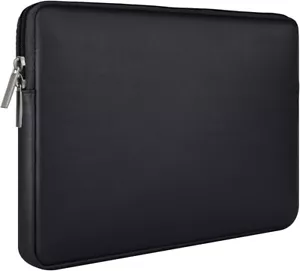 13"Laptop Sleeve Soft PU Leather Case Water Resistant Padded Cover Bag （BLACK） - Picture 1 of 6