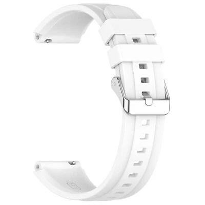 MITCOMM Silikon Armband Für Huawei Watch GT4 41mm Ersatz Sport Loop Armband Weiss