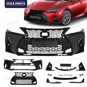 For 2006-2013 Lexus IS250 IS350 to 21+ F-Sport Front Bumper Cover Lip Fog Lights - Picture 1 of 10