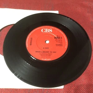 Bangles Eternal Flames / What I Meant To Say VG+ 7" Single Vinyl Record BANGS5 - Picture 1 of 4