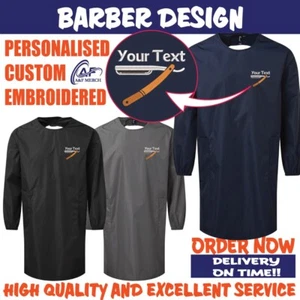 Personalised Embroidered All-purpose Waterproof Gown Your Text Hair Cutting Spa - Picture 1 of 9