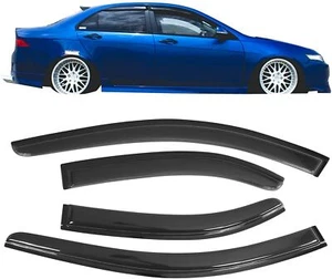 For 2004-2008 Acura TSX Sedan Window Visor Vent Shade Sun Rain Guards Deflectors - Picture 1 of 11