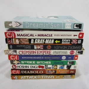 Mixed Lot of 10 Manga Books Graphic Novels Diabolo Kingdom Hearts Hoshin Engi - Picture 1 of 2