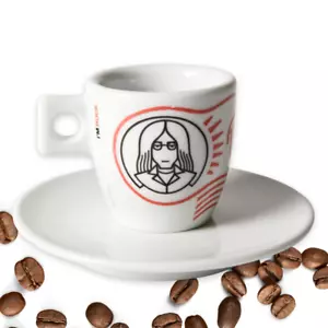 Caffè Moak Espressotasse I`M ROCK mit Untertasse weiß 2-teilig Espressotassenset - Bild 1 von 8