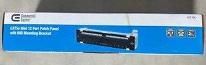 (5-Pack) Cat 5e Mini 12-Port Patch Panel with 89D Mounting Bracket - Zdjęcie 1 z 2