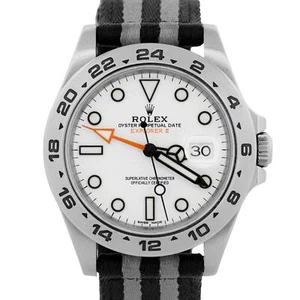 Rolex Explorer II 42mm 216570 POLAR WHITE Orange Stainless Steel GMT Watch BOX - Picture 1 of 6