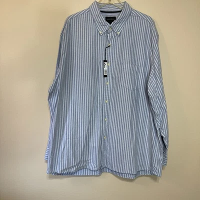 NWT MADISON Button Dress Shirt Men's XXL Blue Striped - Image 1 of 4