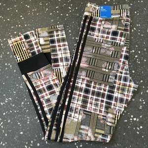 Adidas Originals Women's Multi Color HER STUDIO LONDON Plaid Leggings Size Small - Picture 1 of 4