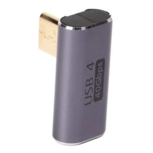 2x USB C 90° Adapter Right Angle USB C Male To USB C Female Adapter Connector FY - Zdjęcie 1 z 24
