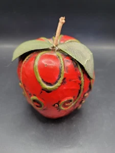 Vintage Fitz & Floyd FF Hand Painted Red Apple Paperweight 1970s - Picture 1 of 6