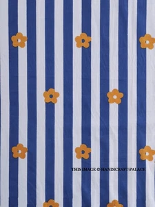 Tessuto da corsa cotone indiano sciolto artigianale stampa blocco cucito floreale da 5 iarde - Foto 1 di 7