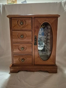 Jewelry Box Well Made From Quality Wood.   Holds Rings , Necklaces , Earrings... - Picture 1 of 9