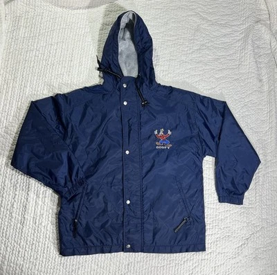 De Colección Goofy Capucha Nylon, Chaqueta Hombre Pequeña Jersey Forrada Años 90’s Disney Store Foto 1 de 4