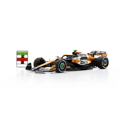 Spark McLaren Racing F1 Racing F1 MCL38 Lando Norris #4 2024 Singapore GP Win... - Image 1 of 3