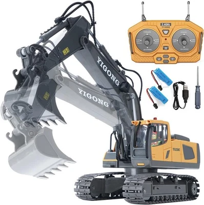 Ferngesteuerter Bagger Spielzeug Kinder RC Bagger mit Licht und Soundeffekte - Bild 1 von 4