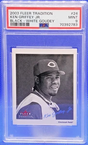 2003 Fleer Tradition Ken Griffey Jr Black-White Goudey #24 PSA 9 Mint /1936 - Picture 1 of 2