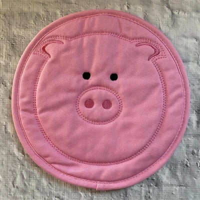 Bache cerdo rosa Williams Sonoma 100 % algodón nuevo sin etiqueta Foto 1 de 4