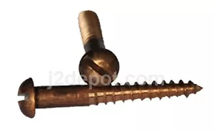 Silikon Bronze Holz Schraube Schlitz rund 8 x 3/4 (100 Stück) - Bild 1 von 1
